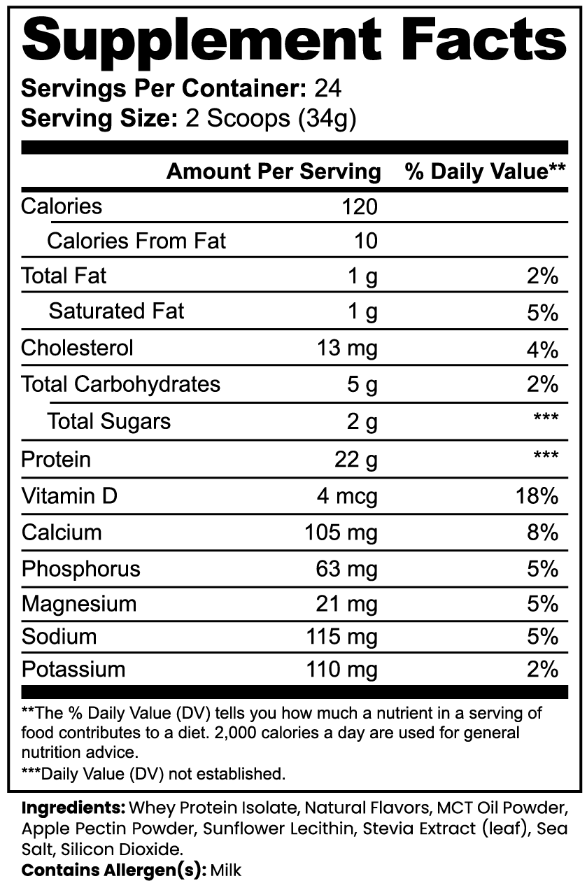 ISO FORCE 100% Whey Protein Isolate (Vanilla)